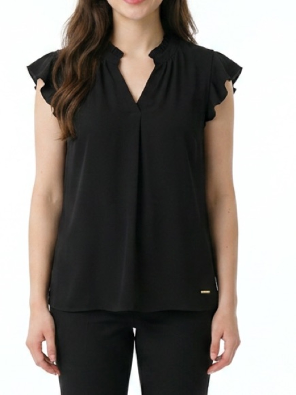 ANNE KLEIN | Ruffle Sleeve Blouse Sz L